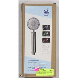 3" DIAMETER SHOWERHEAD WITH  LED LIGHTING, LIGHTS