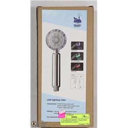 3" DIAMETER SHOWERHEAD WITH  LED LIGHTING, LIGHTS