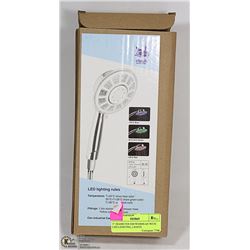 5" DIAMETER SHOWERHEAD WITH  LED LIGHTING, LIGHTS