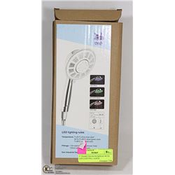5" DIAMETER SHOWERHEAD WITH  LED LIGHTING, LIGHTS