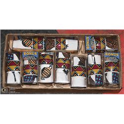 FLAT OF 10 NEW AFRICAN MOTIF NAPKINS AND NAPKIN