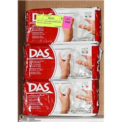 LOT OF 3 DAS AIR HARDENING MODELLING CLAY