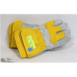 3 PAIRS LINED WORK GLOVES