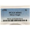Image 3 : 1990 AMERICAN SILVER EAGLE PCGS MS64 TONED