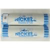 Image 1 : 2-$2 ROLLS OF 2011-D JEFFERSON NICKELS BU