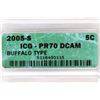 Image 3 : 2005-S BISON NICKEL ICG PR70 DCAM