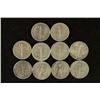 Image 2 : 10 ASSORTED 1940'S MERCURY DIMES