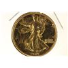 Image 1 : 1943 GOLD PLATED WALKING LIBERTY HALF DOLLAR
