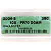 Image 3 : 2004-S SILVER IOWA QUARTER ICG PR70 DCAM
