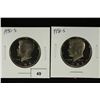 Image 1 : 1980'S & 1981'S PROOF KENNEDY HALF DOLLARS