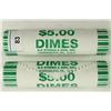Image 1 : 2-$5 ROLLS OF 2009-D ROOSEVELT DIMES BRILLIANT UNC