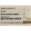 Image 3 : 2008 CANADA LOON DOLLAR NGC PF69 ULTRA CAMEO