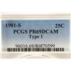 Image 3 : 1981-S TYPE I WASHINGTON QUARTER PCGS PR69 DCAM