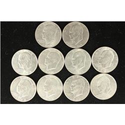 10 ASSORTED IKE DOLLARS