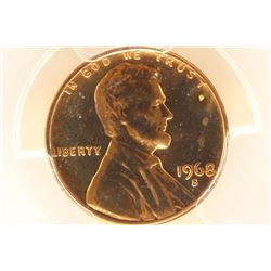 1968-S LINCOLN CENT PCGS PR66RD