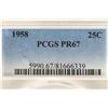 Image 3 : 1958 WASHINGTON SILVER QUARTER PCGS PR67