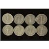 Image 2 : 8 ASSORTED 1940'S MERCURY DIMES