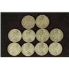Image 1 : 10 ASSORTED 35% SILVER JEFFERSON WAR NICKELS