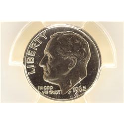 1962 SILVER ROOSEVELT DIME PCGS PR68