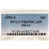 Image 3 : 1999-S SILVER ROOSEVELT DIME PCGS PR69 DCAM