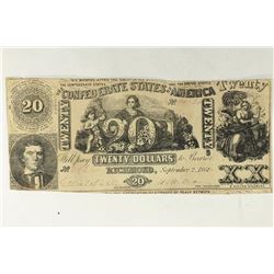 1861 CONFEDERATE STATES OF AMERICA $20