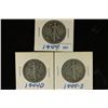 Image 1 : 1944-P/D/S WALKING LIBERTY HALF DOLLARS