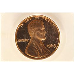 1963 LINCOLN CENT PCGS PR67RD