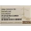 Image 3 : 2006 CANADA COLORIZED SNOWFLAKE SILVER DOLLAR