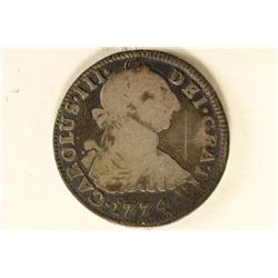 1774 SPANISH SILVER 2 REALES