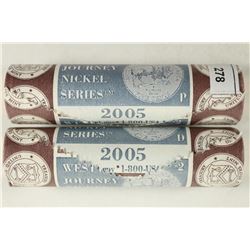 2-$2 ROLLS OF 2005-P & D WESTWARD JOURNEY NICKELS