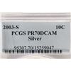 Image 3 : 2003-S SILVER ROOSEVELT DIME PCGS PR70 DCAM