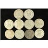Image 2 : 10 ASSORTED 1958-1966 MEXICO .100 SILVER PESOS