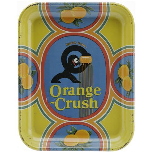 Orange Crush Serving Tray featuring Crushy Man