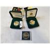 Image 1 : 2 CANADIAN 50c COINS EASTERN LILY AND GOLDEN DAFFODIL WITH CENTENNIAL COIN