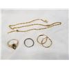 Image 1 : 2 STERLING RINGS SIZE 7 & 8.5 AND GOLD FILLED EARRINGS