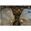 Image 2 : LEADED GLASS CHANDELIER, MISSING PANEL