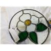 Image 8 : 3 LEADED GLASS PANELS AND CHICKEN TEALIGHT