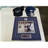 Image 1 : SIGNED JOHNNY BOWER HALL OF FAME PICTURE W/ KEN GRIFFEY AND JORDAN HATS