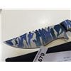 Image 2 : NEW BLUE CAMO FIXED BLADE HUNTING KNIFE