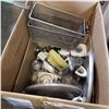 Image 2 : LARGE BOX OF COMMERCIAL POTS, DEEP FRYER TRAYS, AND KITCHEN APPLIANCES