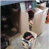 Image 1 : BOX OF XMAS DECOR, COPPER TIN OF TOYS, AND CHINA