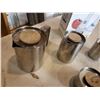 Image 2 : STAINLESS STEEL TEAPOT, CREAM AND SUGAR SET, AND OIL AND VINEGAR SET