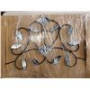 Image 2 : METAL AND GLASS DECORATION W/ BRASS WIND CHIME