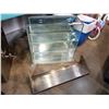 Image 1 : GLASS MIRROR DOOR DISPLAY CASE AND STAINLESS STEEL SHELF