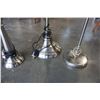 Image 2 : BRUSHED METAL FLOOR LAMP AND PAIR OF BRUSHED METAL TABLE LAMPS