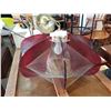 Image 2 : VINTAGE RED AND WHITE HANGING LIGHT FIXTURE