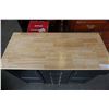 Image 2 : MAPLE TOP BLACK KITCHEN CART W/ 4 DRAWERS