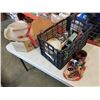 Image 1 : BOX OF COLLECTIBLES AND COWBOY HAT IN STETSON BOX
