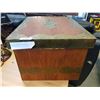 Image 2 : VINTAGE WOOD BRASS BOUND STORAGE BOX