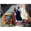 Image 1 : TIN WIND UP TRAIN AND METAL CAR AND TRUCK TOYS AND COLLECTOR DOLLS